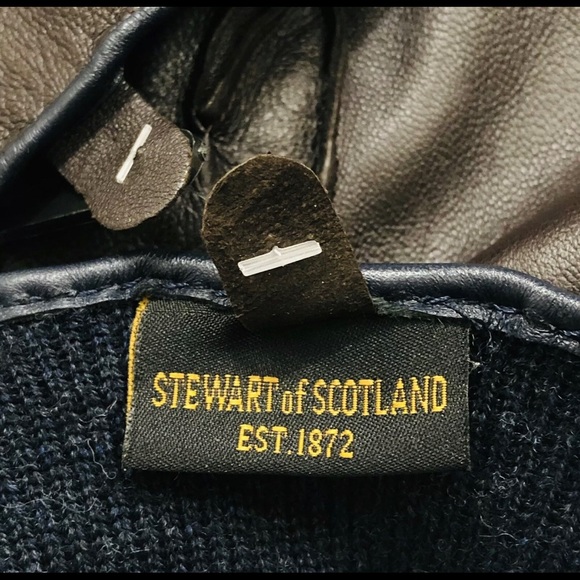 Stewart of Scotland Mens Leather Gloves Side Slit - Picture 3 of 3